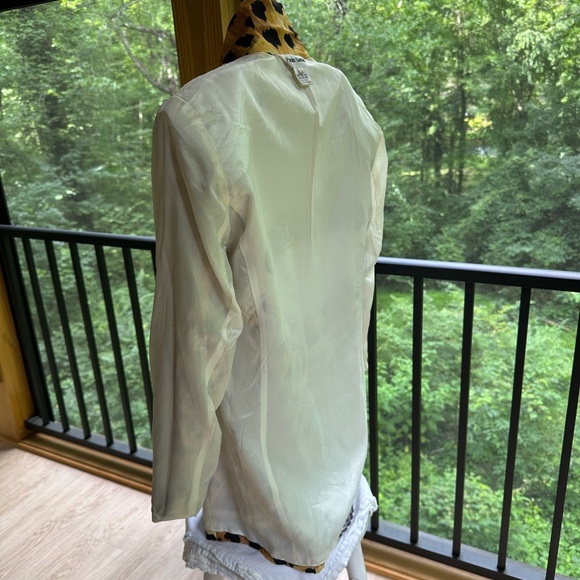 Paolo Santini All Silk Cheetah Print Jacket Vintage Shoulder Pads ~ 6 - Picture 15 of 15